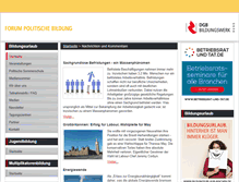 Tablet Screenshot of forum-politische-bildung.de